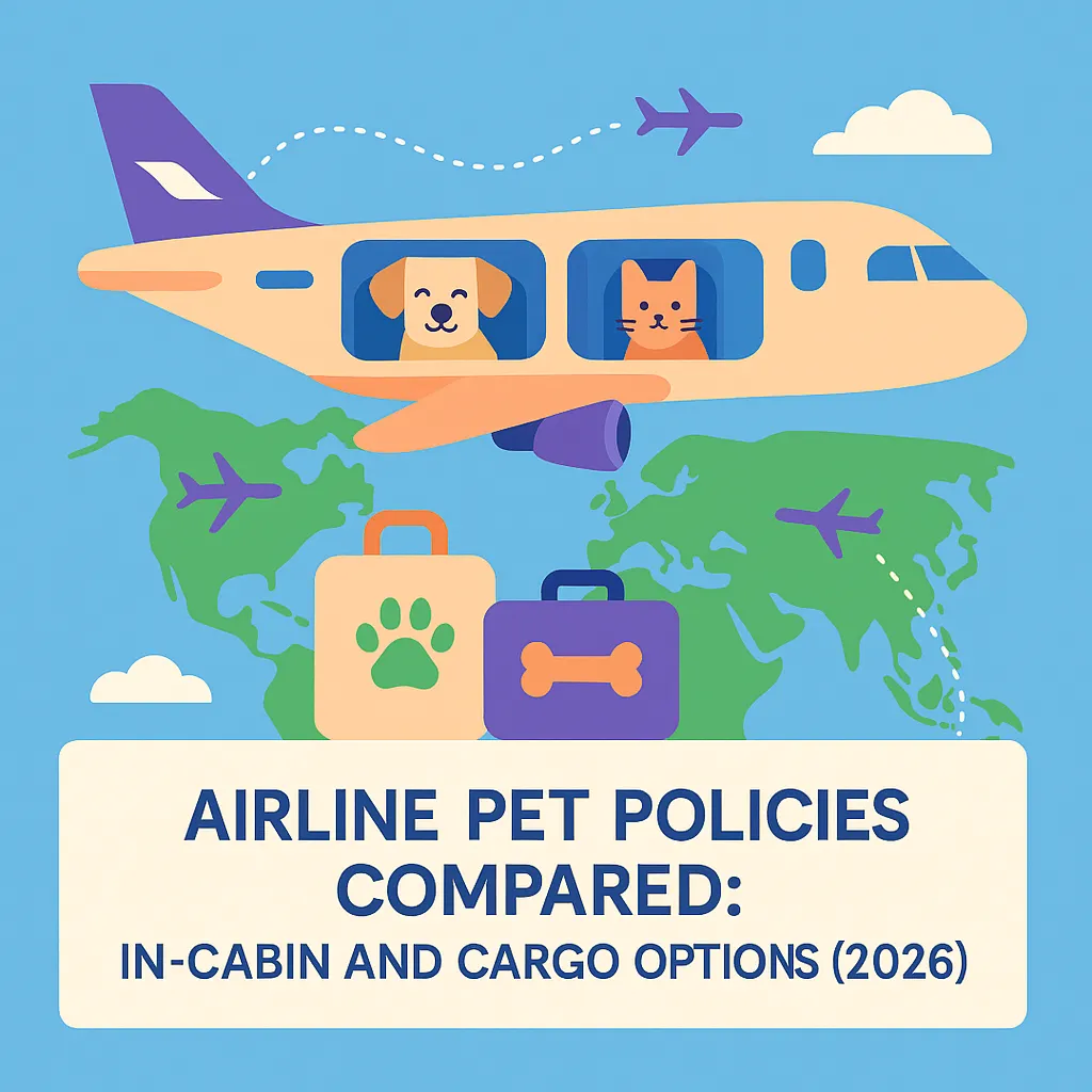 Featured image for Airline Pet Policies Compared: In-Cabin and Cargo Options (2026)